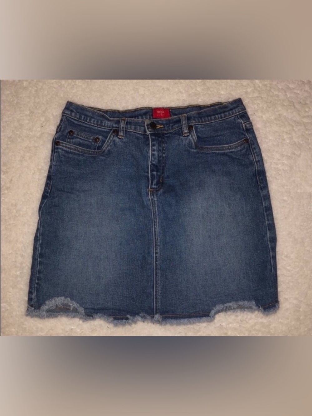 Mossimo Jeans Denim skirt stretchy comfy Size 7 Y2K 90’s